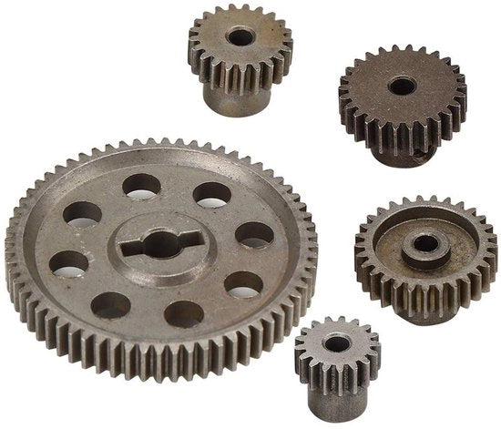 Tandwiel 64T - Tandwielen 17T/21T/26T - Fermo Denti in Metallo Duraturo - Adatto per HSP - Auto RC - Trattamento Anticorrosivo - Fermo Denti