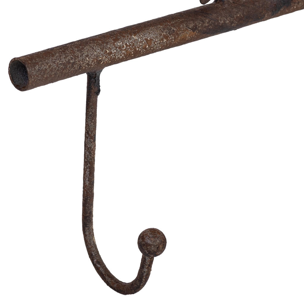 Appendino da parete in metallo marrone 25x5,5x31h cm