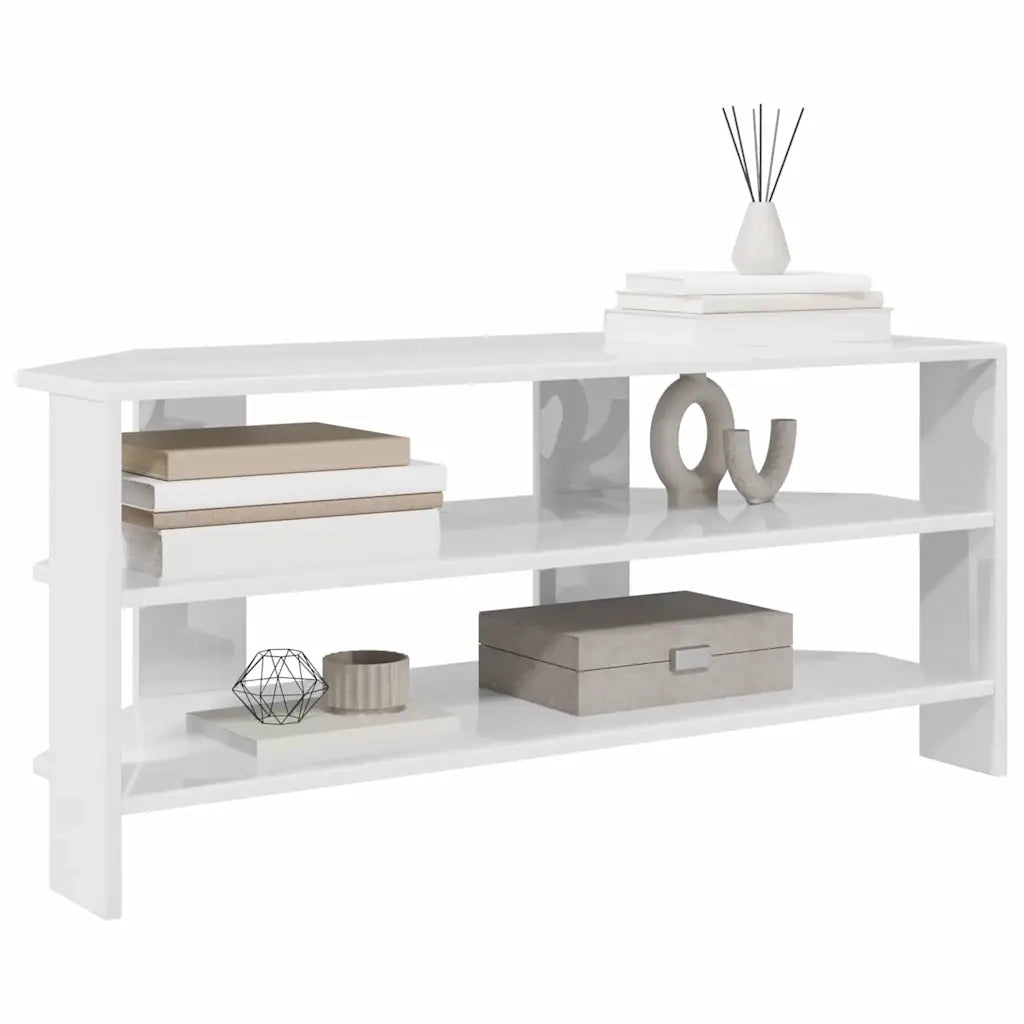 MobileTV | Armadietto TV | Mobile Porta TVAngolare Bianco ad Alto Lucido 102x40,5x45cm