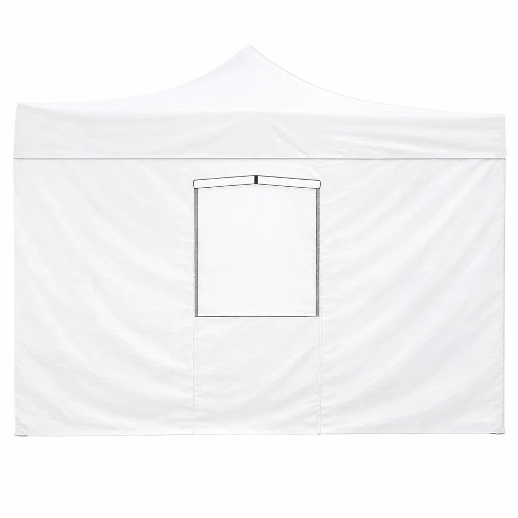 Telo laterale 3x2mt bianco impermeabile con finestra per gazebo richiudibile 3x3mt