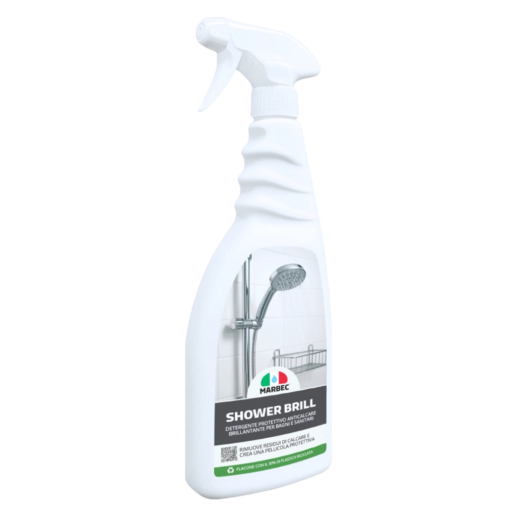 Detergente anticalcare bagno, protezione antigoccia, pulizia quotidiana Marbec SHOWER BRILL - 750ML