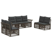 Set Divano da Giardino 7 pcs Grigio polyrattan 3434798