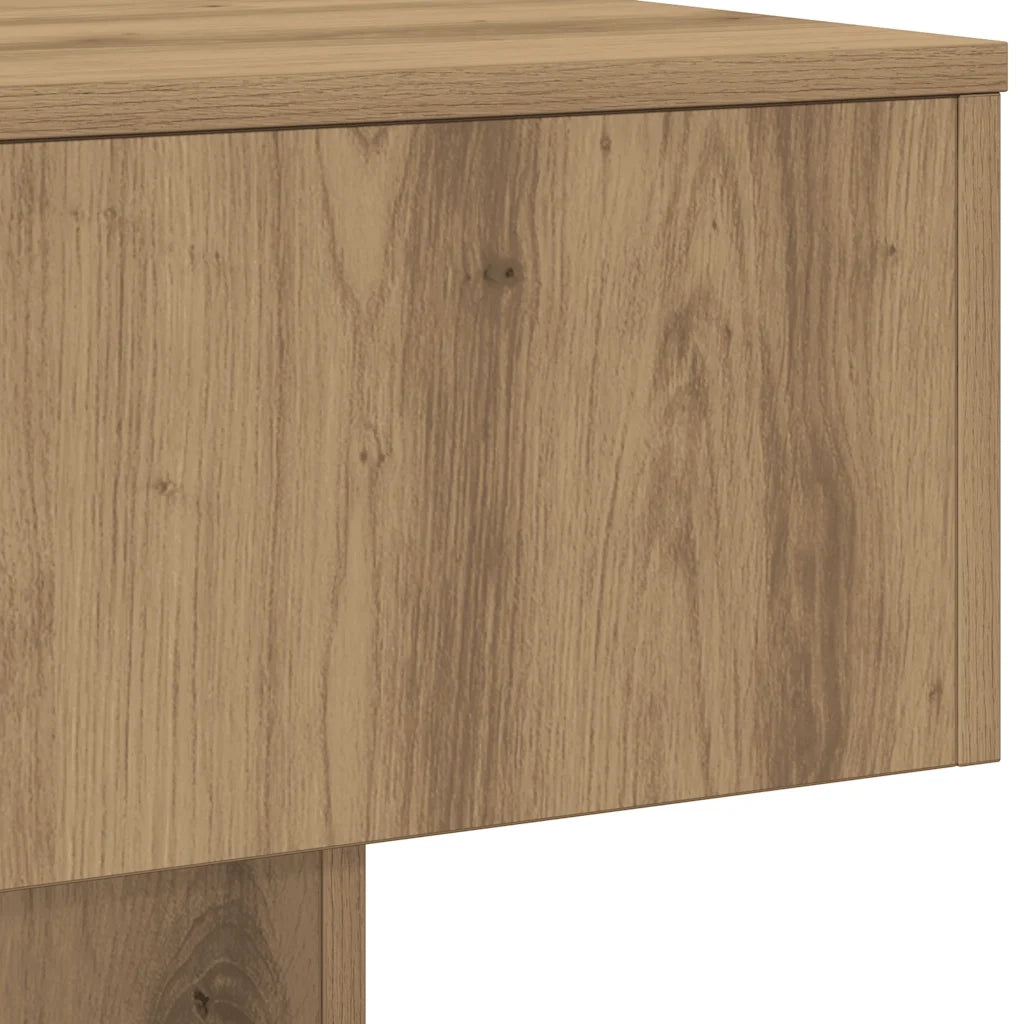 Tavolino da Salotto-Tavolino da soggiorno-Tavolo Rovere Artigianale 60x60x31,5 cm Truciolato