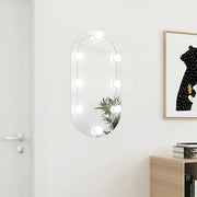 Specchio con Luci LED 80x40 cm Ovale in Vetro 3102975