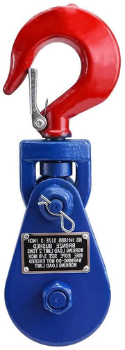Catene da 2 ton con gancio ruotante e bulloni di sicurezza per carichi pesanti e varie applicazioni con fune di acciaio e maniglia 9 mm di acciaio.