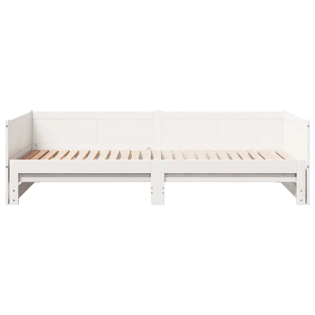 Letto matrimoniale | Letto per adulti | Letto Giorno Estraibile Bianco 203,5 x 184 x 56,5 cm