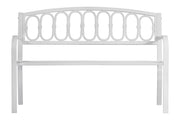 Panchina da Giardino 2 Posti 123x63x87 cm in Ferro e Ghisa Bianca