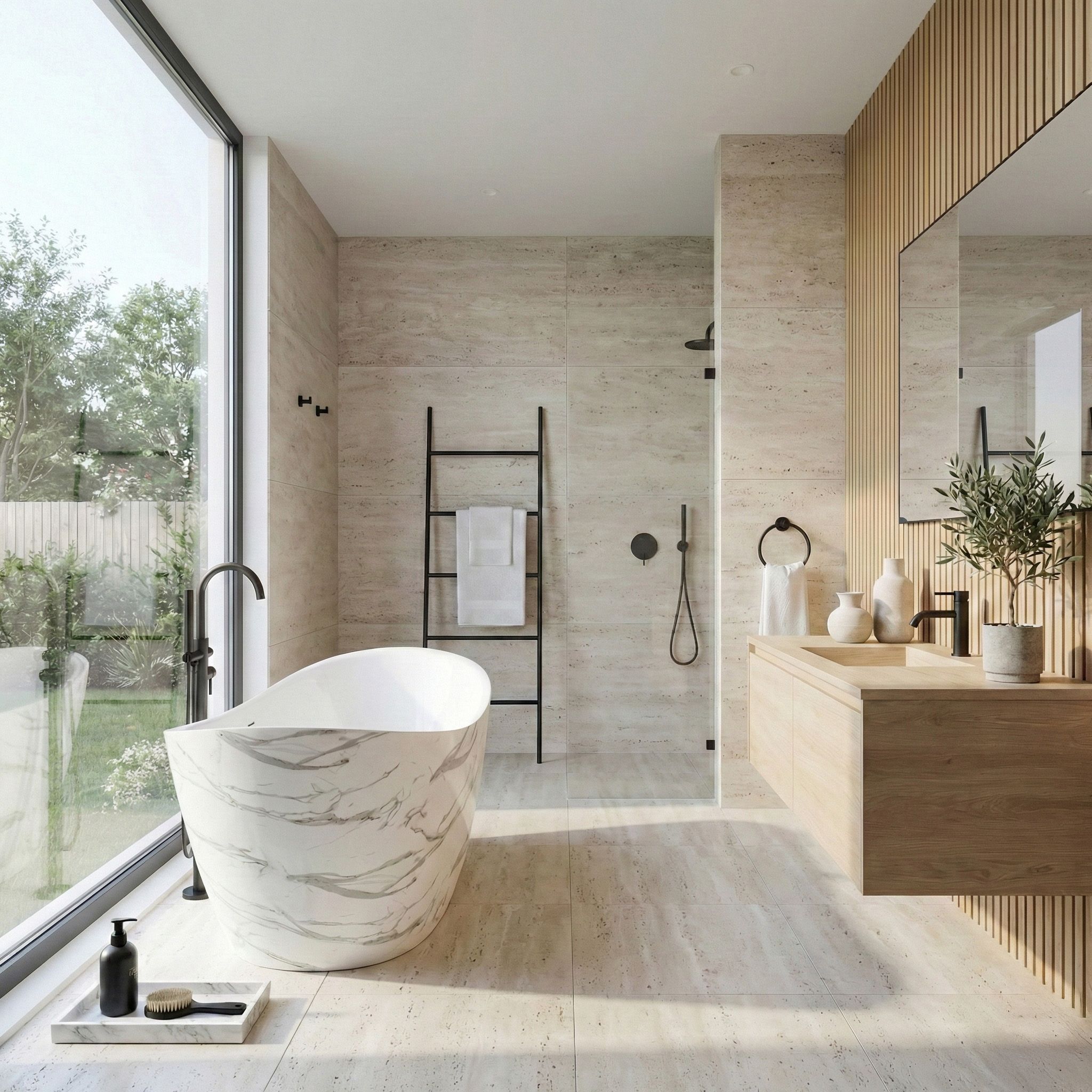 Vasca Da Bagno Freestanding In Acrilico Ferrano Slim Nature 170