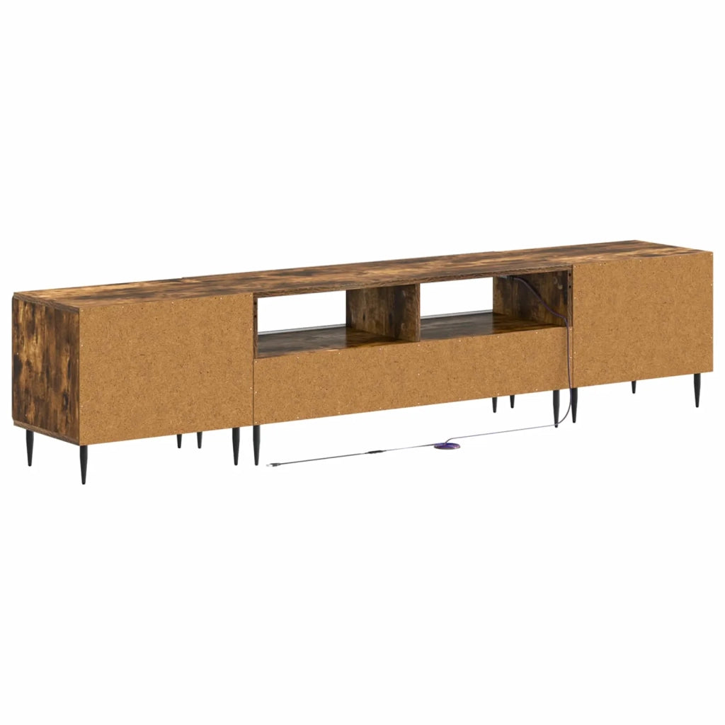 Mobile TV LED a 5 pezzi Rovere Fumo Legno ingegnerizzato 3416521