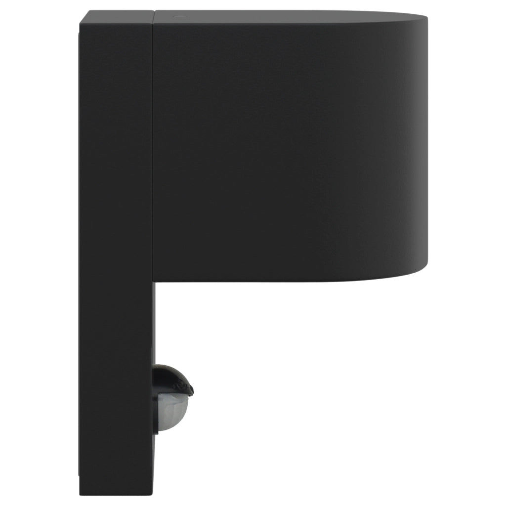 Lampade da parete esterne con sensore 2 pz Acciaio inossidabile nero IP44