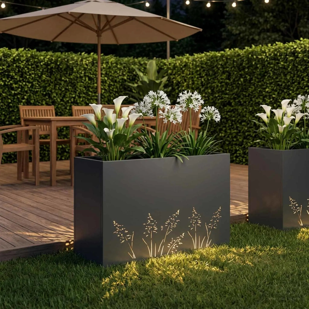 Vaso da giardino Antracite 80 x 30 x 49 cm 8005838