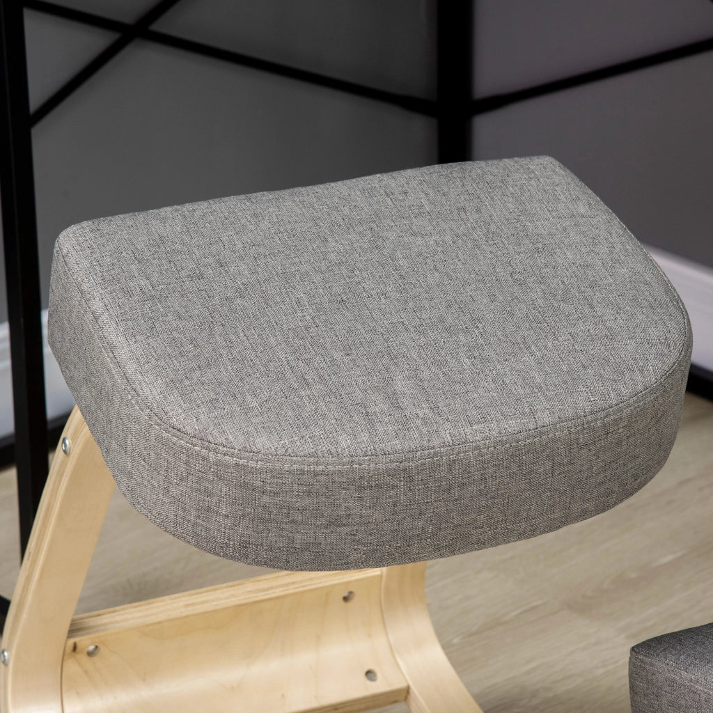 Sgabello ergonomico in legno di betulla ¨C zephmum ¨C Grigio, 120 kg