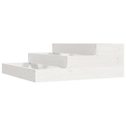 Fioriera | Cassetta per fiori | Vaso Bianca 78x78x27 cm in Legno Massello di Pino