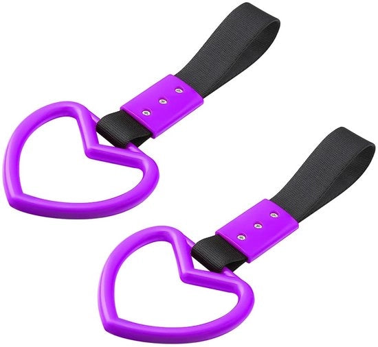 Pannello di avvertimento posteriore - 2 pezzi - forma a cuore - Nylon/Plastica - applicazione universale - materiale resistente - 235 x 95 mm - cintura di avvertimento
