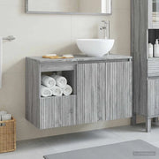 Set di mobili per il bagno 2 pz Sonoma grigio 3404040