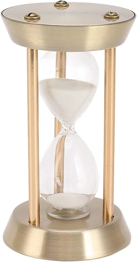 Orologio da Parete a Sfera con Sabbia in Vetro, 60 Minuti, Stile Retro in Bronzo