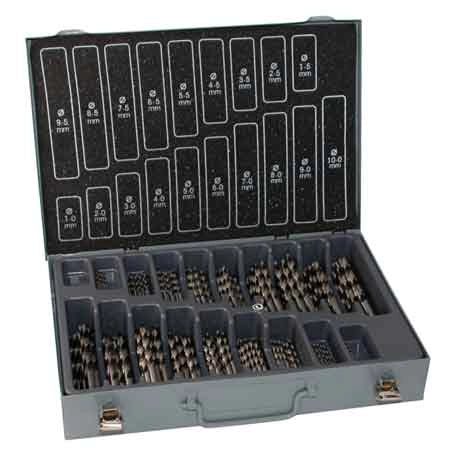 SERIE PUNTE 'FRESATE' PER FERRO 170 pezzi - 1÷10 mm x 0,50 - ECEF