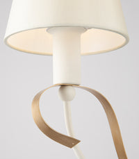Lampada da parete Elegant in Metallo Intreccio Bianco con Oro