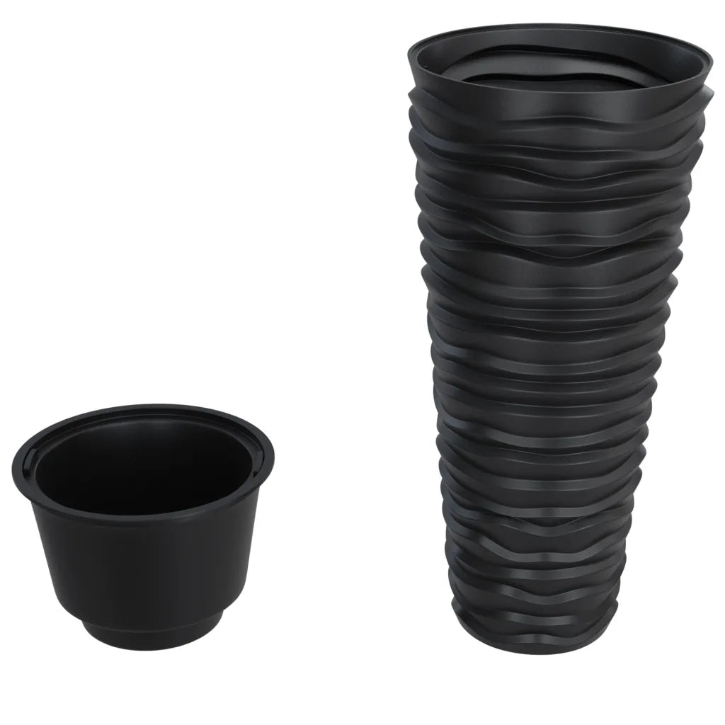 Fioriera con Interno Rimovibile Antracite 18/45 L PP Scanalato 364690