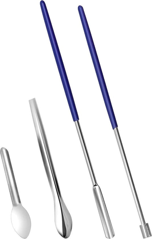 Set di macchinette per capsule - Pillen - Microspatola - Spatola - Polvere di spezie - Tamper - Capsule gel - Foglio di riempimento completo - 4 pezzi