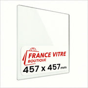 457 x 457 x 4 mm - Vetro per stufa a legna - vetro camino di ricambio - vetro per caminetto resistente al fuoco - France Vitre