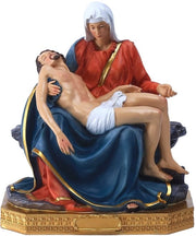 Figura di Pietà in cera alta 22 cm, decorativa rappresentazione di Maria e Gesù, collezione religiosa, dono religioso, scultura e figurine di cera di Pietà, adatta per la decorazione religiosa