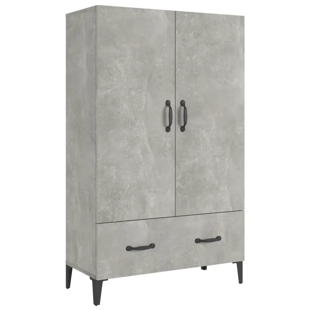 Credenza Grigio Cemento 70x31x115 cm in Legno Multistrato 812541