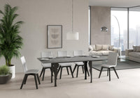 Tavolo Salvaspazio Allungabile 120/200x45/90x80/78 cm Paxon Double Cemento