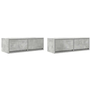Mobili TV 2 pz | Armadietto TV | Mobile Porta TV Grigio Cemento 80x31x25,5cm in Legno Multistrato