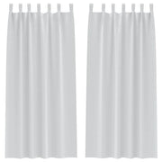 Tende Oscuranti | Tende Blackout con Anelli 2 pz Grigio Chiaro 245 x 140 cm
