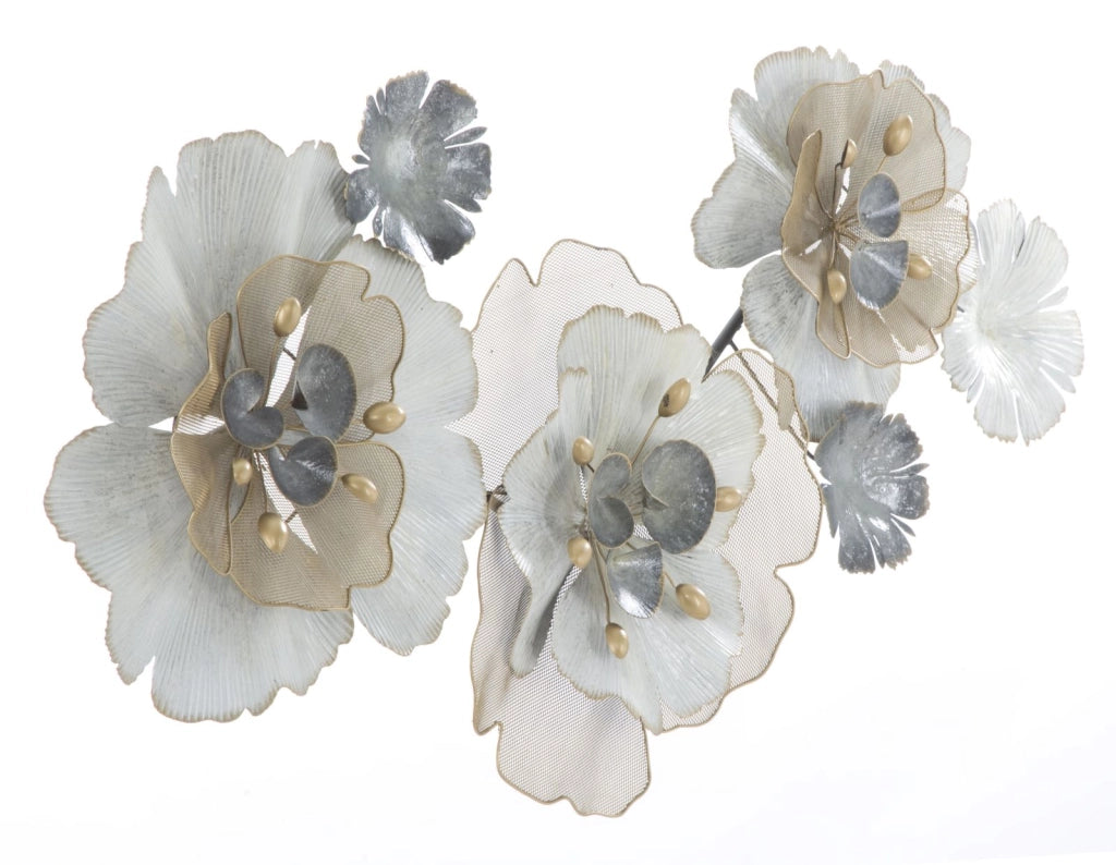 Pannello Flowery 116,5x8x58 cm in Ferro