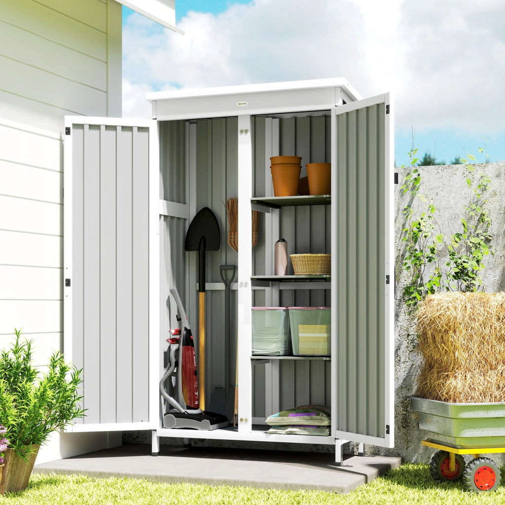 Armadio da Giardino in Legno e Acciaio ¨C zephmum ¨C Nero 94x43x166cm