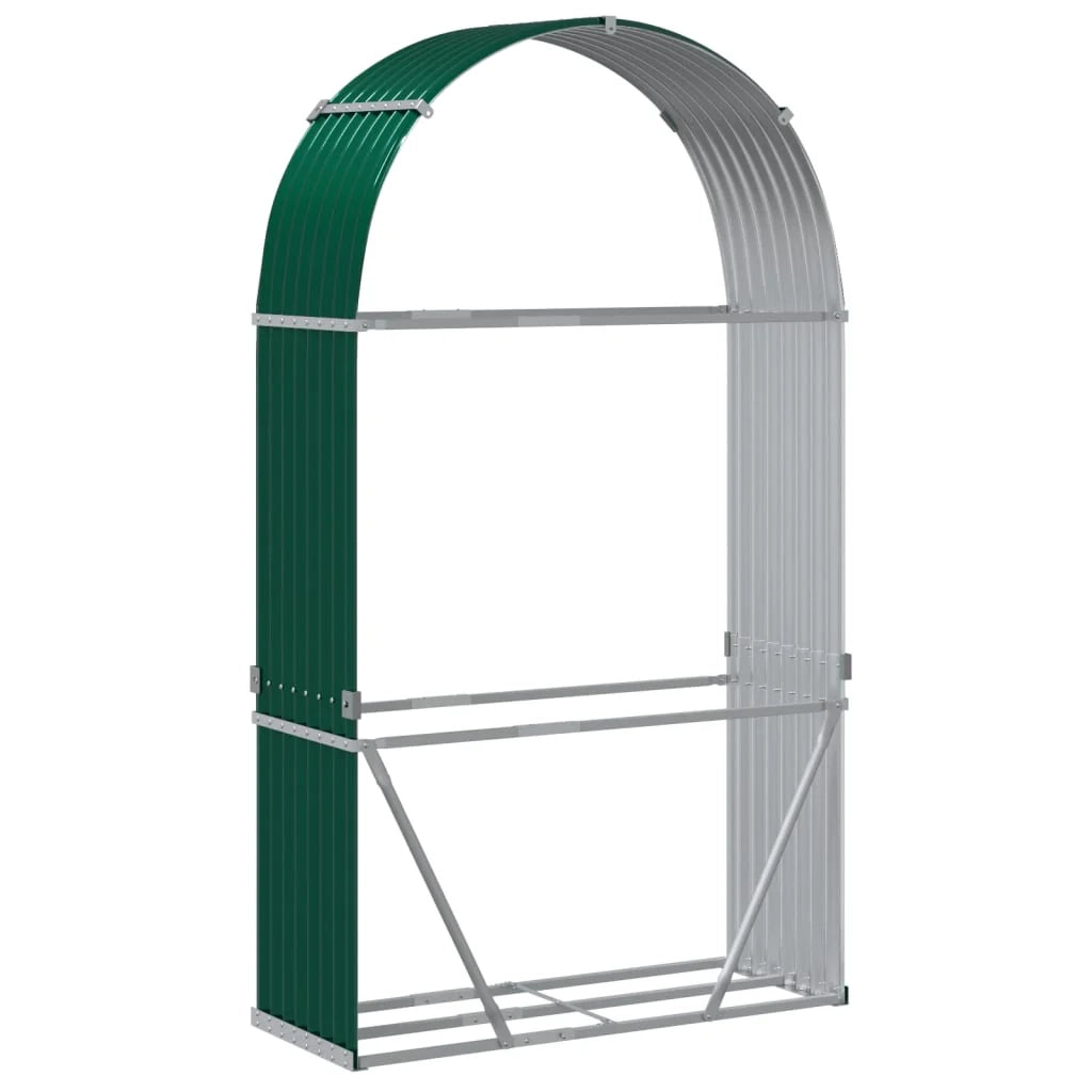 Portalegna 120 x 45 x 210 cm acciaio zincato verde 02_0043762