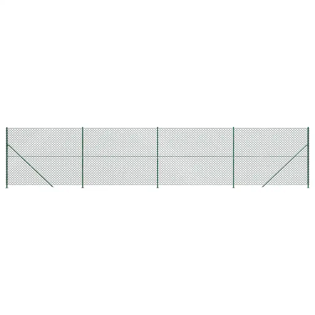 Recinzione a Rete con Flangia Verde 1,4x10 m 153939