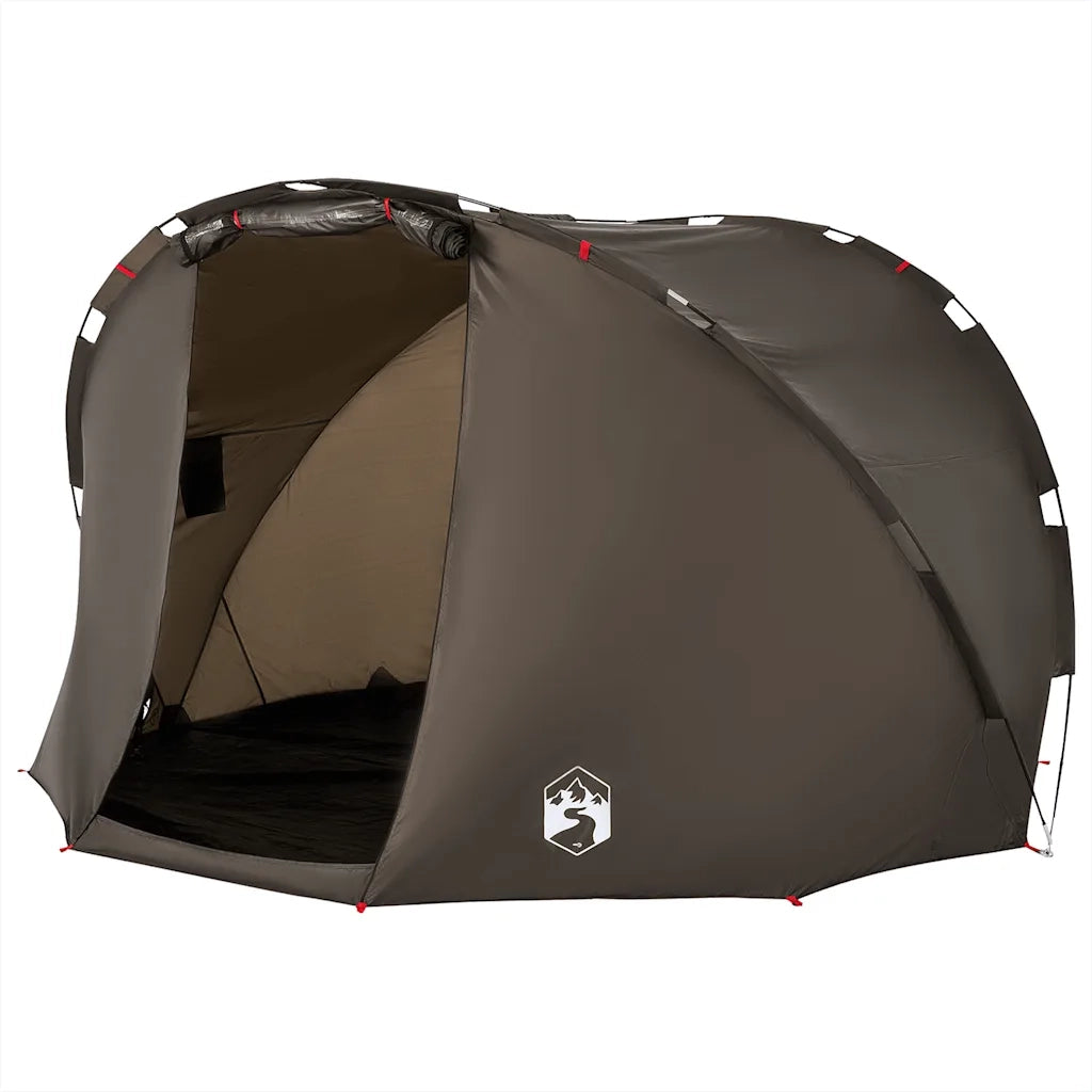 Tenda da Pesca per 5 Persone-Tenda da campeggio Marrone Impermeabile 518144