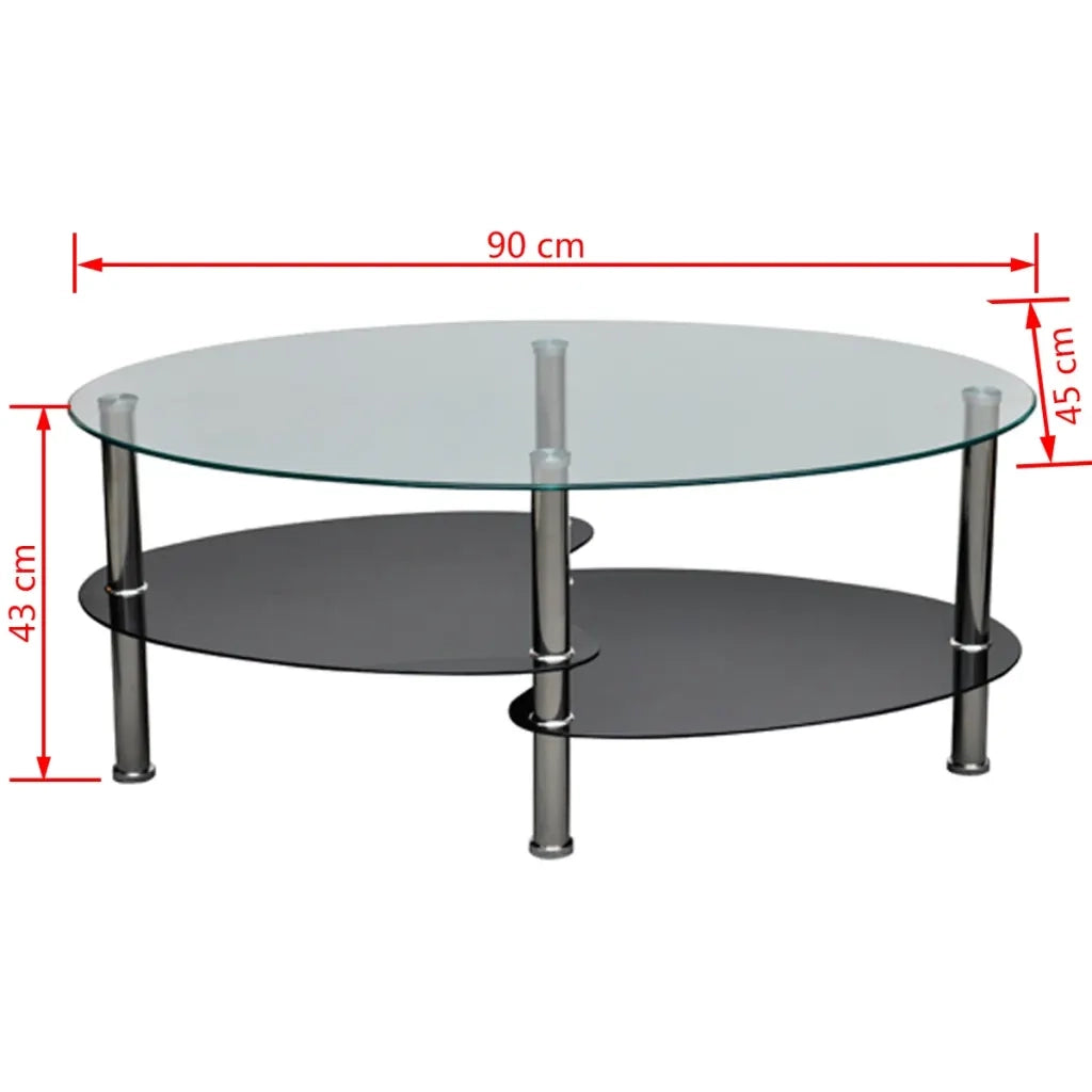 Tavolino da CaffÃ¨ con Design Esclusivo Nero  cod mxl 14678