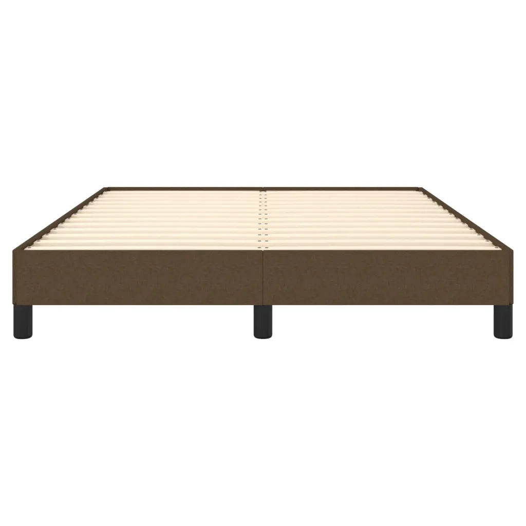 Giroletto senza Materasso Marrone Scuro 140x190 cm Tessuto 346715