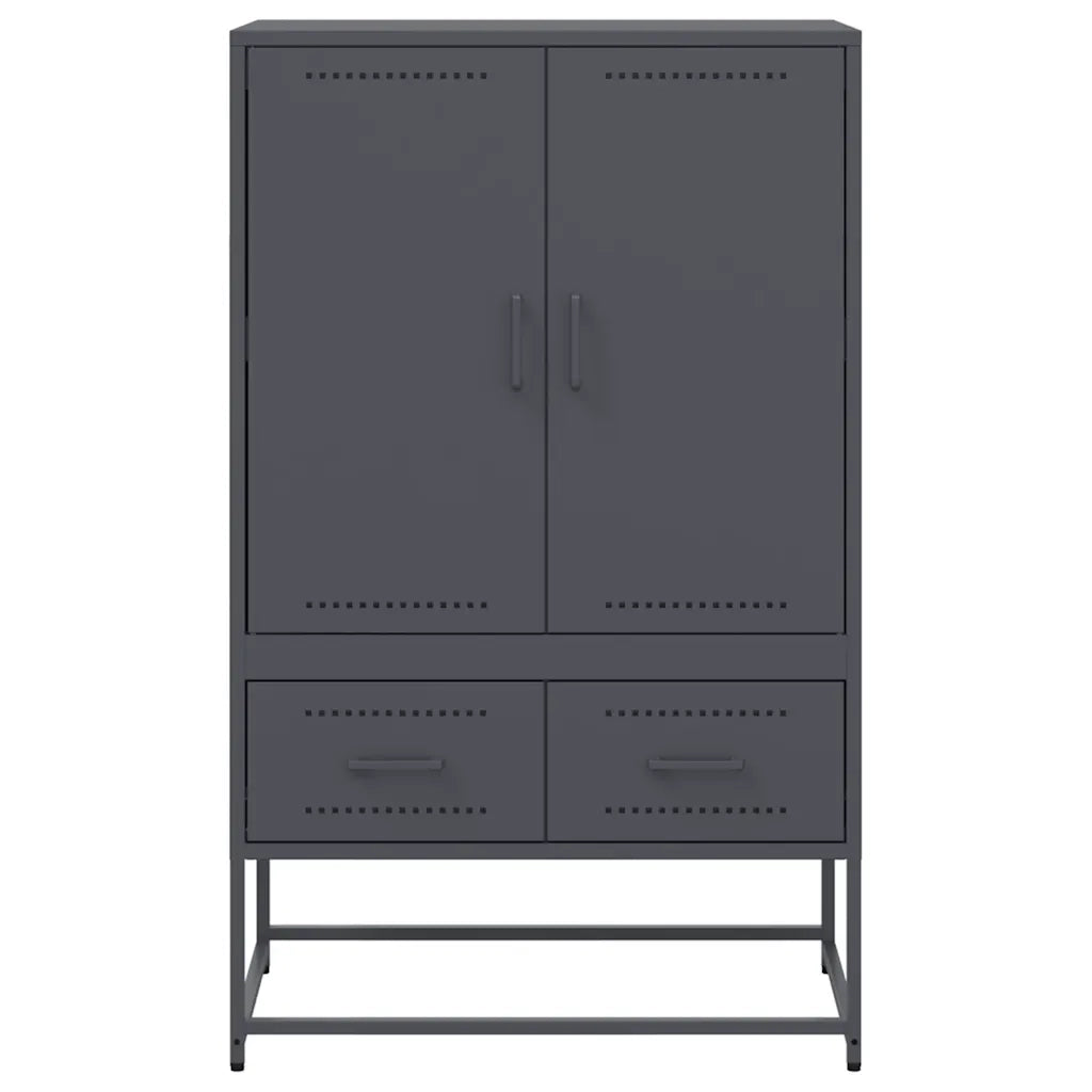 Credenza Antracite 68x39x111,5 cm Acciaio 846610