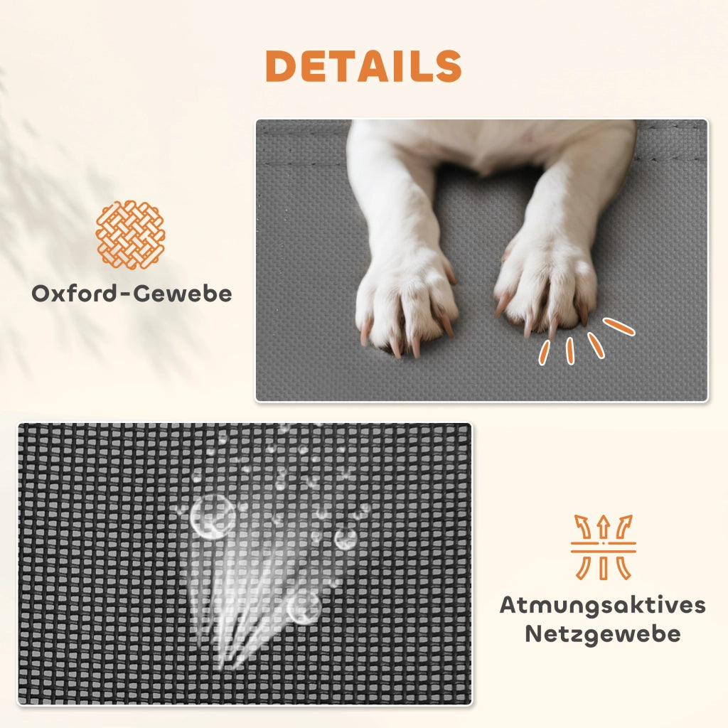 Cuccia per Cane con Baldacchino ¨C zephmum ¨C Grigio 122x92x108 cm
