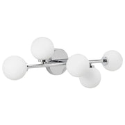 Lampada da parete in metallo per soggiorno in stile moderno a 5 luci argento glamour soggiorno