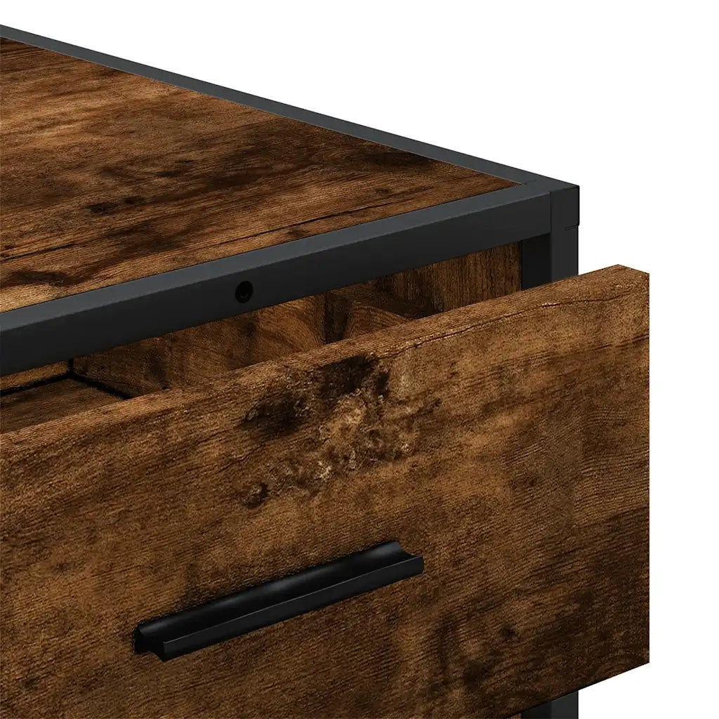 Cassettiera Rovere Fumo 70x41x56 cm in Legno Multistrato 849076