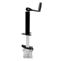 Piede stabilizzatore per rimorchi roulotte, max 900 kg, regolabile in altezza con manovella, con pedale e perno di sicurezza