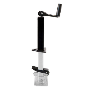 Piede stabilizzatore per rimorchi roulotte, max 900 kg, regolabile in altezza con manovella, con pedale e perno di sicurezza