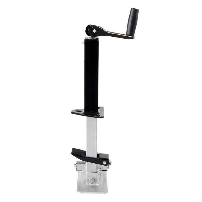 Piede stabilizzatore per rimorchi roulotte, max 900 kg, regolabile in altezza con manovella, con pedale e perno di sicurezza