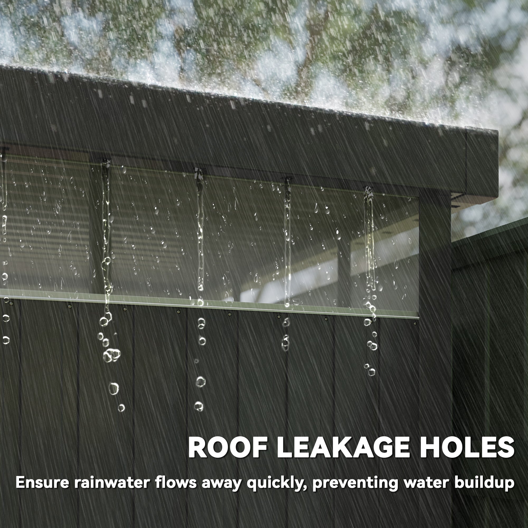 Capanno da Giardino con Lucernario in Acrilico 200x258x201 cm in Acciaio Grigio Scuro