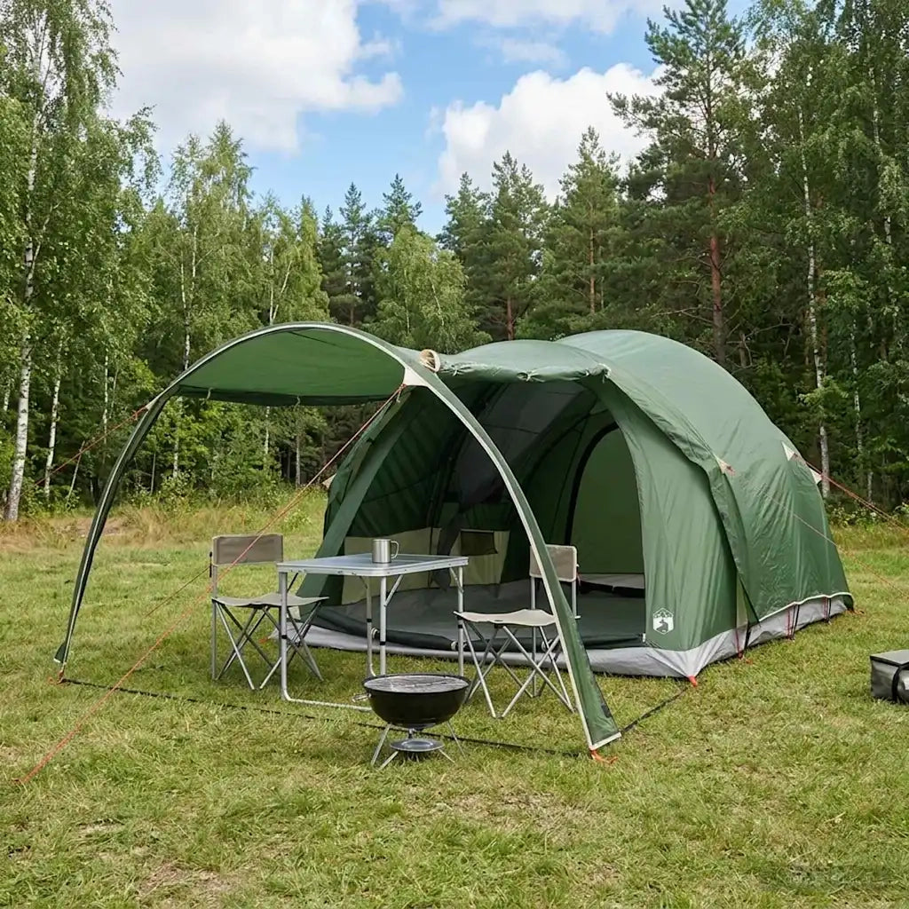 Tenda a tunnel Verde 370 x 275 x 210 cm Poliestere e Acciaio 42028677