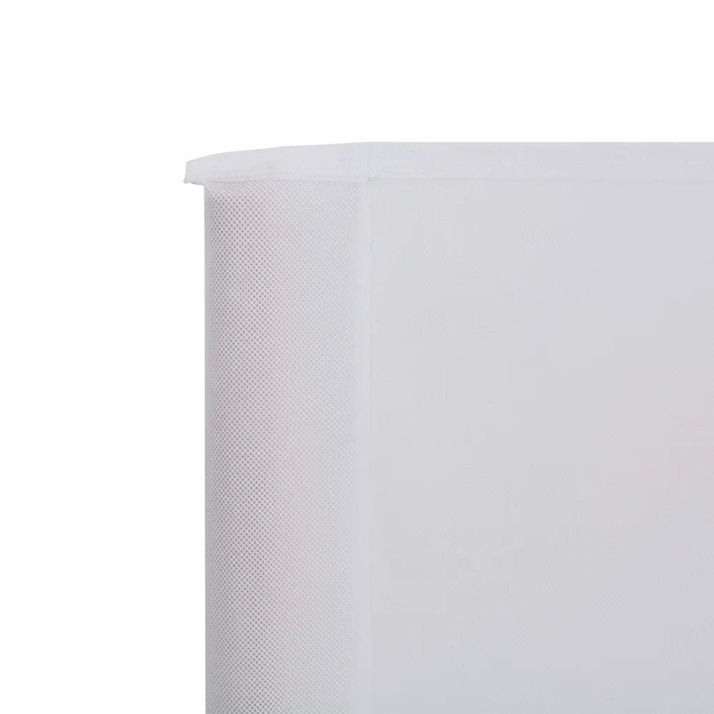 Paravento a 6 Pannelli in Tessuto 800x120 cm Bianco Sabbia 47174