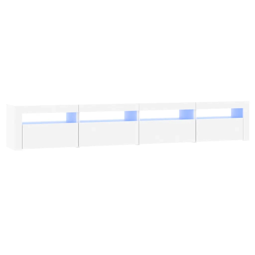 Mobile Porta TV con Luci LED Bianco 240x35x40 cm 3152762