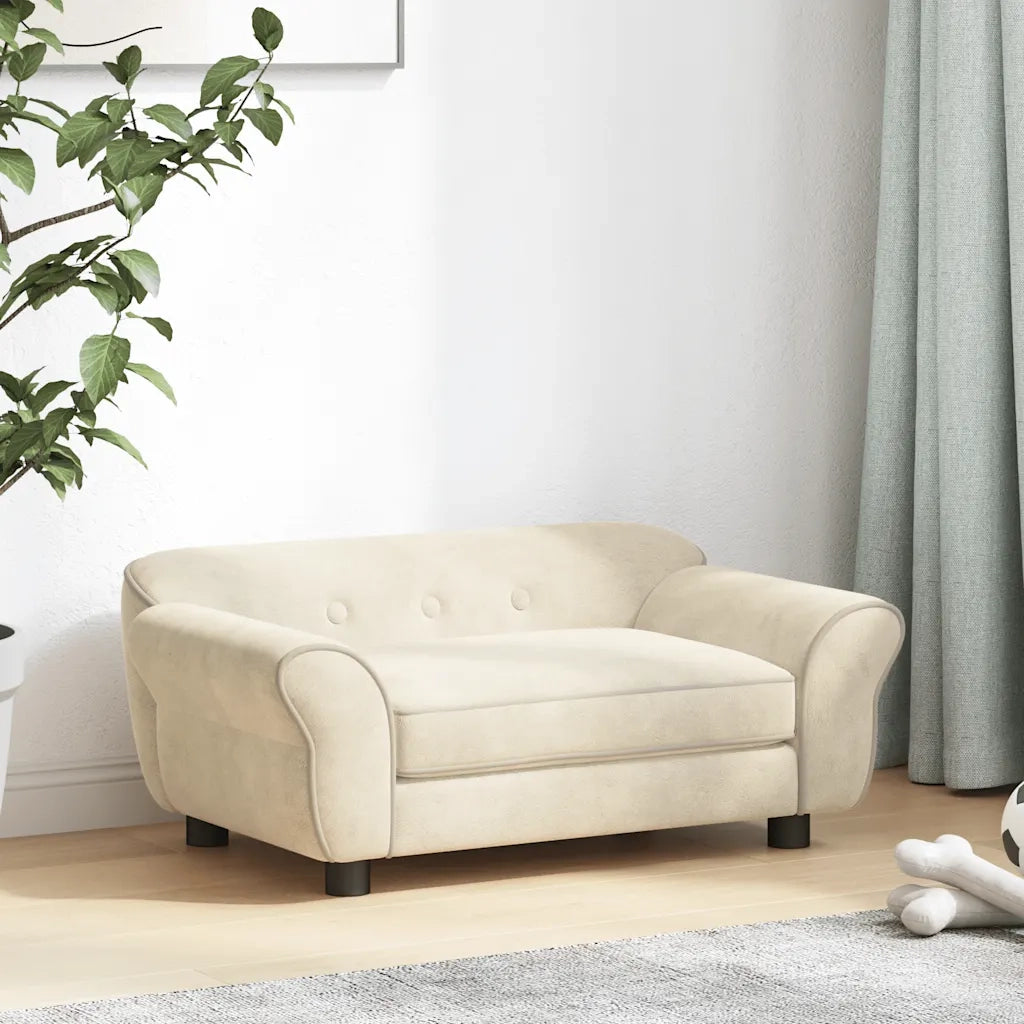 Divano per Cani Crema 72x45x30 cm in Peluche CFW4666256