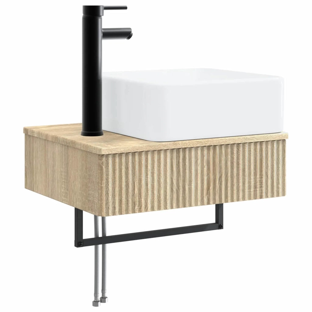 Set di mobili per il bagno 5 pz Rovere Sonoma 3406015